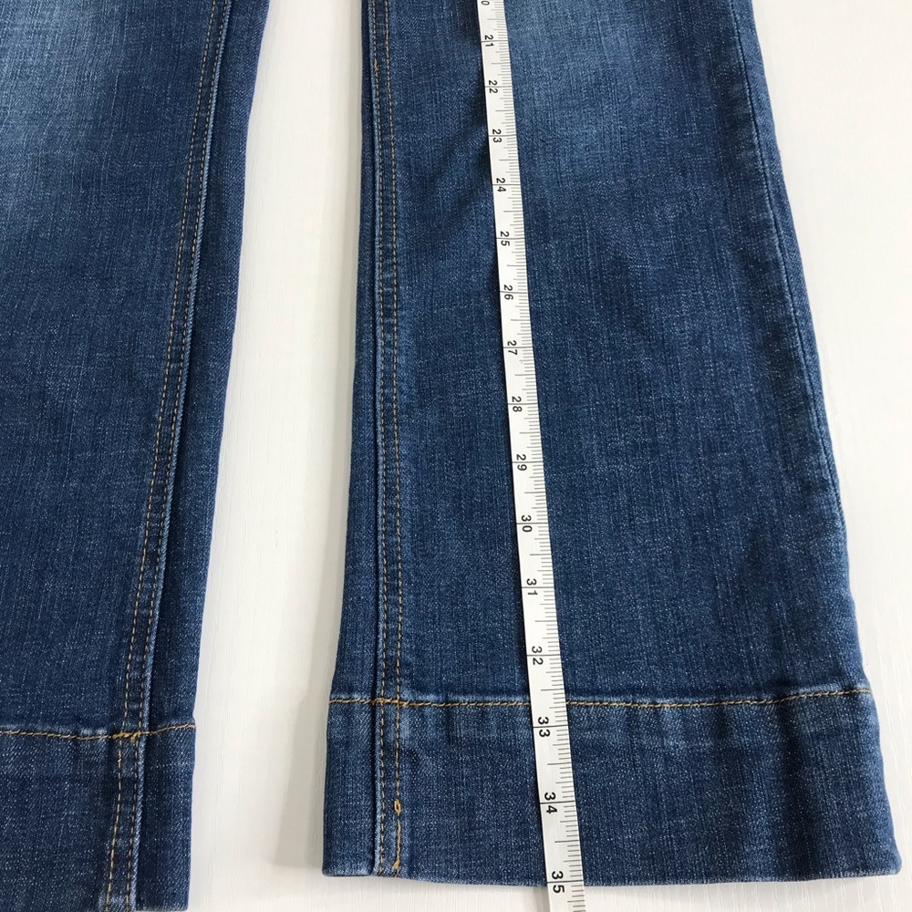 Anthropologie Pilcro and the Letterpress Cropped Culotte Tie Belt Jeans Size 25P - Picture 11 of 12